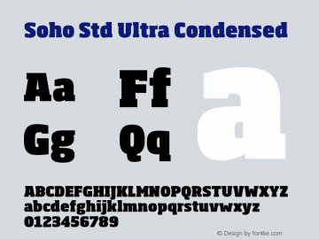 SohoStd-UltraCondensed Version 1.000图片样张