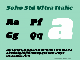 SohoStd-UltraItalic Version 1.000图片样张