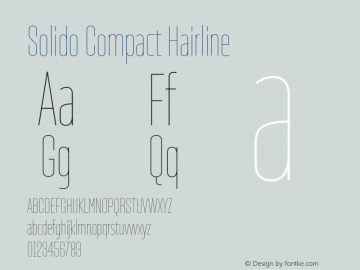 SolidoCompact-Hairline Version 1.001;PS 001.001;hotconv 1.0.56;makeotf.lib2.0.21325图片样张