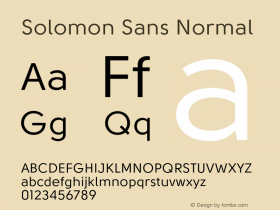 Solomon Sans Normal Version 1.000;PS 001.000;hotconv 1.0.88;makeotf.lib2.5.64775图片样张