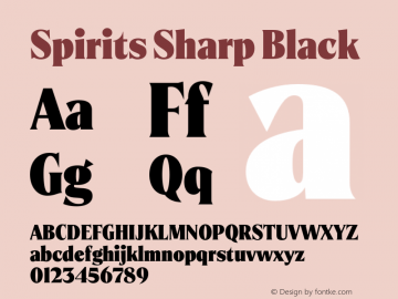 Spirits Sharp Black Version 0.000;hotconv 1.0.109;makeotfexe 2.5.65596图片样张