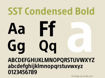 SST Condensed Bold Version 1.02, build 4, s3图片样张