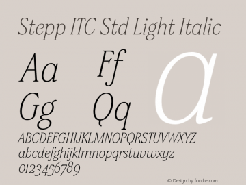 SteppITCStdLight-Italic Version 1.000;PS 001.000;hotconv 1.0.38图片样张