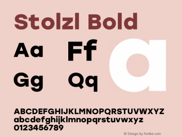 Stolzl-Bold Version 1.000;PS 001.000;hotconv 1.0.88;makeotf.lib2.5.64775图片样张