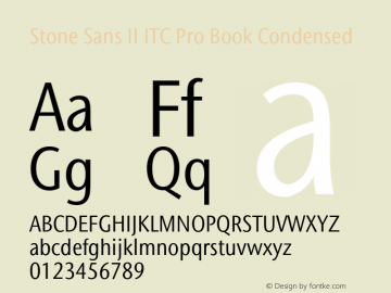 StoneSansIIITCPro-BkCn Version 1.00图片样张