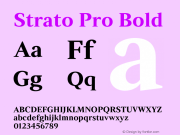 StratoPro-Bold Version 001.000图片样张