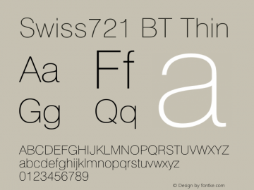 Swiss721 Th BT Thin Version 5.0图片样张