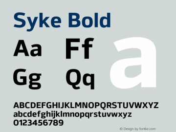 Syke Bold Version 001.000 April 2019图片样张