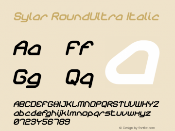 Sylar RoundUltra Italic Version 001.000图片样张