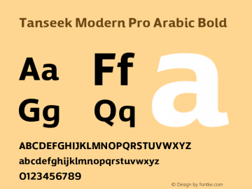 TanseekModernProArabic-Bold Version 1.000图片样张