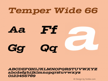 Temper Wide 66 Version 2.001;PS 002.001;hotconv 1.0.88;makeotf.lib2.5.64775图片样张
