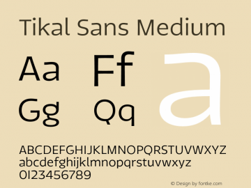 TikalSansMedium 1.000图片样张