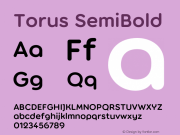 Torus SemiBold Version 1.000;PS 001.000;hotconv 1.0.88;makeotf.lib2.5.64775图片样张