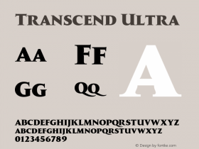 Transcend Ultra Version 1.000;hotconv 1.0.109;makeotfexe 2.5.65596图片样张