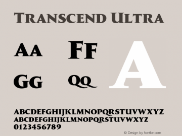 Transcend Ultra Version 1.000;hotconv 1.0.109;makeotfexe 2.5.65596图片样张