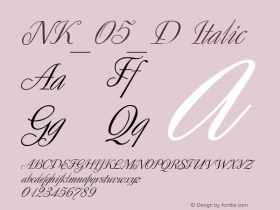 NK_05_D Italic OTF 1.000;PS 001.000;Core 1.0.29 Font Sample