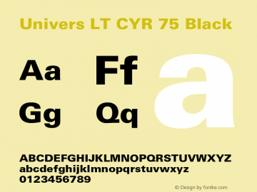 UniversLTCYR-75Black Version 3.00图片样张