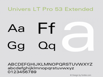 Univers LT Pro 53 Extended Version 1.00 Build 1000图片样张