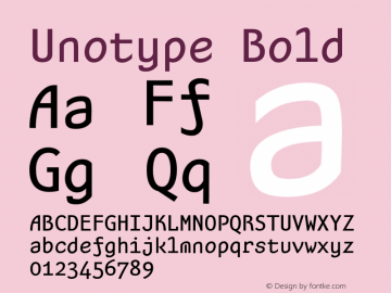 Unotype Bold Version 1.00图片样张