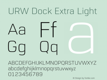 URW Dock Extra Light Version 1.000;hotconv 1.0.105;makeotfexe 2.5.65592图片样张