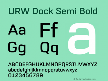 URW Dock Semi Bold Version 1.000;hotconv 1.0.105;makeotfexe 2.5.65592图片样张