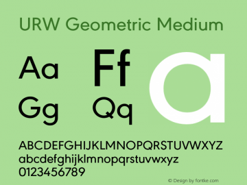 URWGeometric-Medium Version 1.000;PS 1.00;hotconv 1.0.57;makeotf.lib2.0.21895图片样张