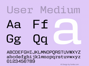 User-Medium Version 1.001;PS 001.001;hotconv 1.0.56;makeotf.lib2.0.21325图片样张