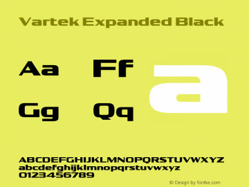 Vartek Expanded Black Version 001.000 November 2020图片样张