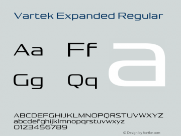 Vartek Expanded Regular Version 001.000 November 2020图片样张