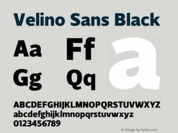 VelinoSans-Black Version 1.000图片样张
