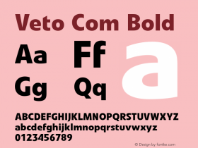 Veto Com Bold Version 1.30图片样张