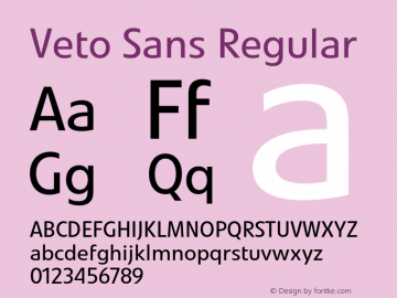 Veto Sans Regular Version 1.00, build 17, s3图片样张