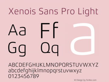 XenoisSansPro-Light Version 1.00图片样张