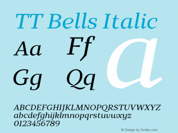 TT Bells Italic Version 2.010.02122020图片样张