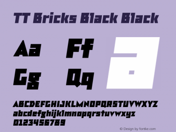 TT Bricks Black Italic Version 1.100图片样张