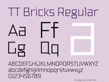 TT Bricks Regular Version 1.010图片样张