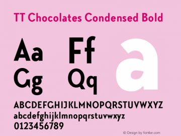 TT Chocolates Condensed Bold Version 1.010图片样张