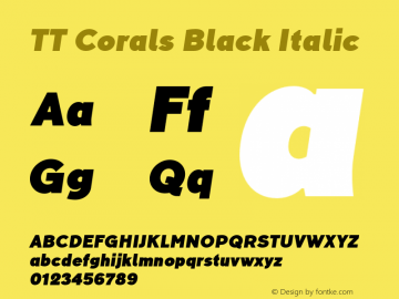 TT Corals Black Italic Version 1.020图片样张