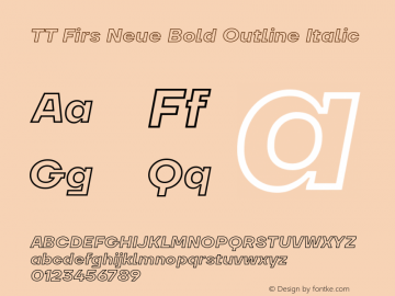 TT Firs Neue Bold Outline Italic Version 1.100.31072020图片样张