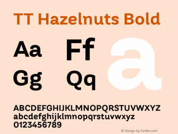 TT Hazelnuts Bold Version 1.010.08122020图片样张