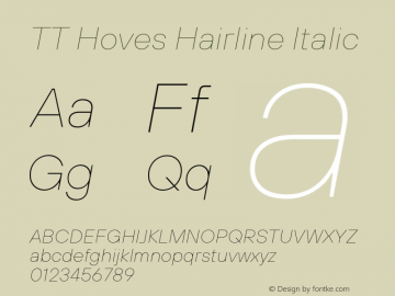 TT Hoves Hairline Italic Version 2.000.12112020图片样张