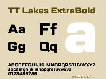 TT Lakes ExtraBold Version 1.000图片样张