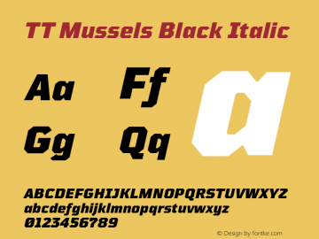 TT Mussels Black Italic Version 1.010.17122020图片样张