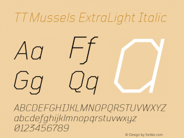 TT Mussels ExtraLight Italic Version 1.010.17122020图片样张