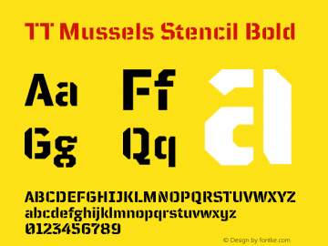 TT Mussels Stencil Bold Version 1.010.17122020图片样张