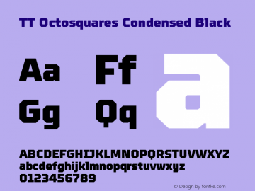 TT Octosquares Condensed Black 1.000图片样张