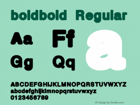 boldbold Regular Version 001.001图片样张