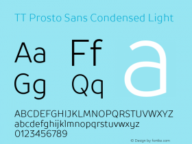 TT Prosto Sans Condensed Light Version 1.110图片样张