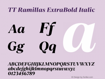 TT Ramillas ExtraBold Italic 1.000.21092020图片样张