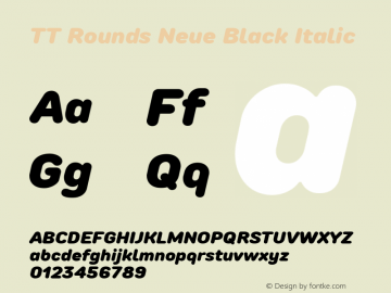 TT Rounds Neue Black Italic Version 1.010.28122020图片样张